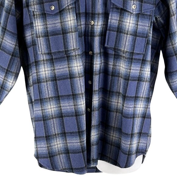 VTG Pendleton Men M 100% Wool Flannel Shacket Vintage Jacket Flannel Fully Lined - Picture 9 of 16